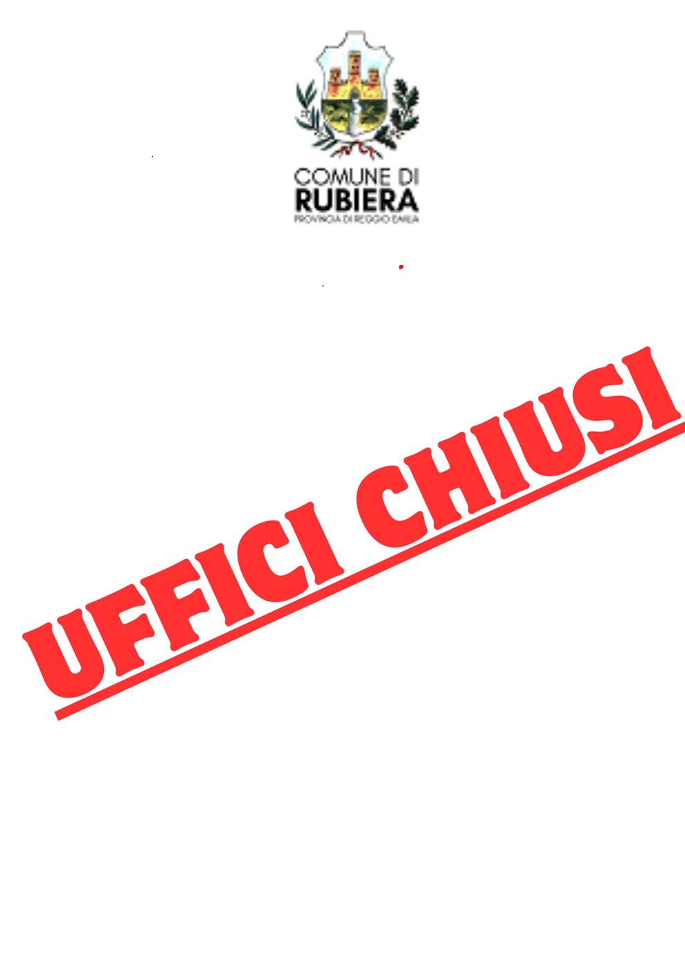 Avviso di chiusura temporanea degli uffici comunali mercoledì 26 febbraio 2025